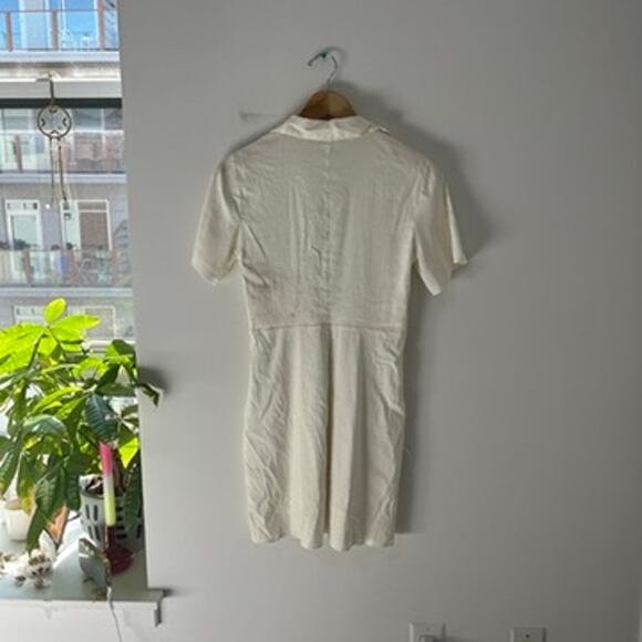 Zara White Keyhole Cutout Dress Size Medium - Picture 5 of 6